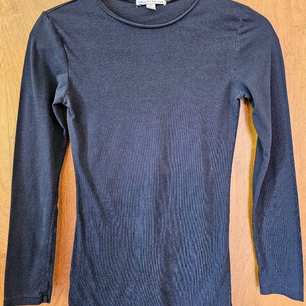 Made For Me 2 Look Amazing Black Long Sleeve T-shirt Top Women's Small